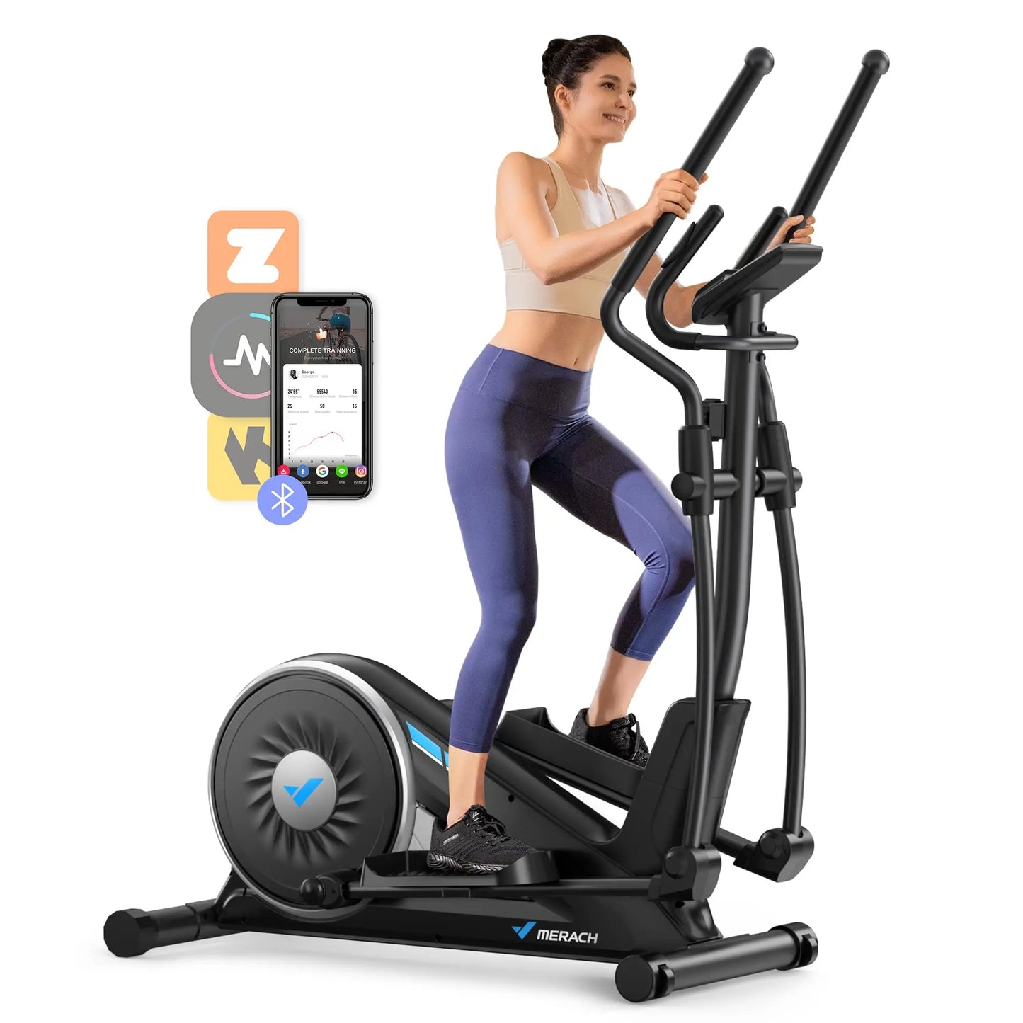 MERACH Elliptical Machine With Magnetic Drive And App