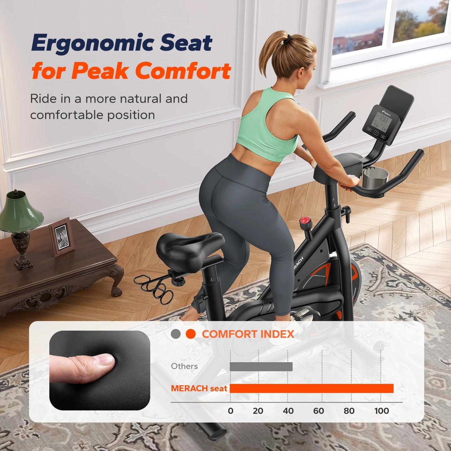MERACH S36 Magnetic Indoor Cycling Bike With App Control