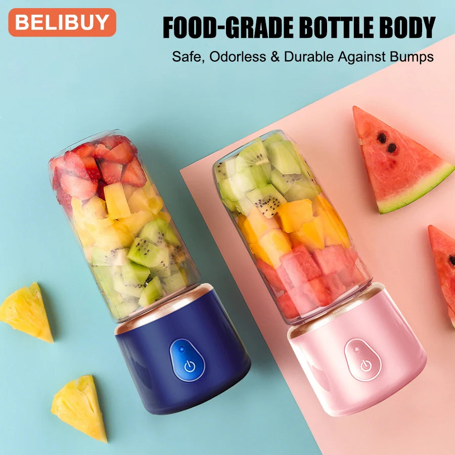 Portable USB Juicer Blender 6 Blade Mini Ice Mixer Pro