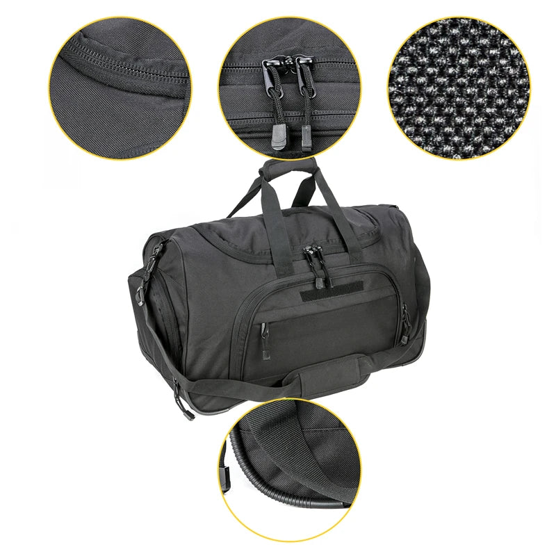 LQARMYCN Waterproof Gym Bag Military Duffle for Travel