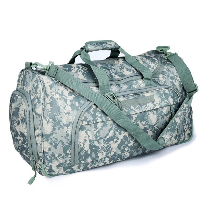 LQARMYCN Waterproof Gym Bag Military Duffle for Travel