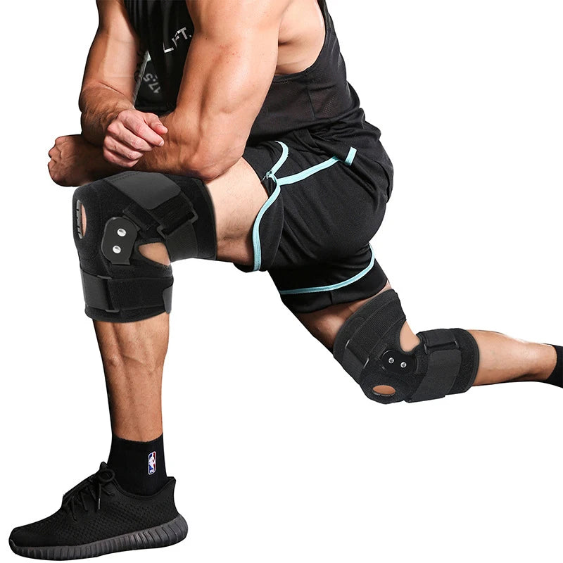 GOUNOD 1P Adjustable Hinged Knee Brace Knee Support Wrap for Meniscus Tear Patellar Tendon Support, Pain Relief Strains, Sprains