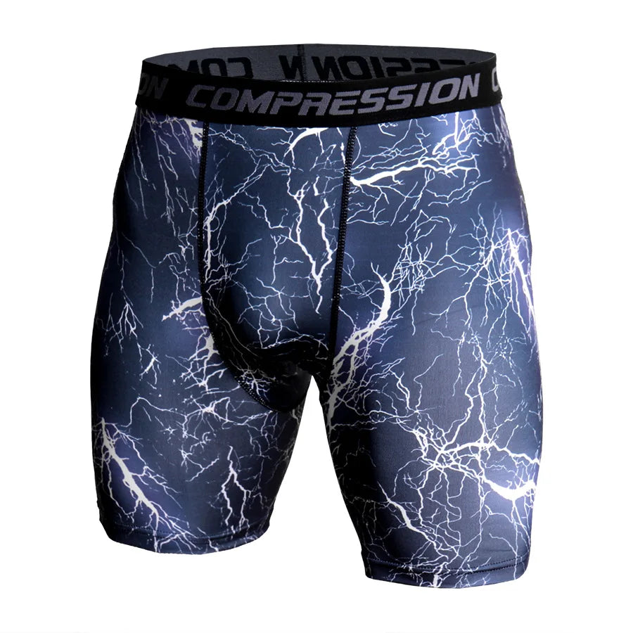 Men Camouflage 3D Print Compression Shorts For Gym Training