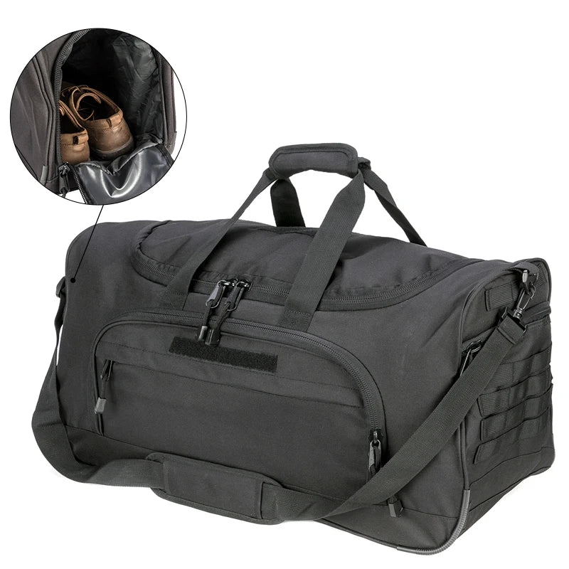 LQARMYCN Waterproof Gym Bag Military Duffle for Travel