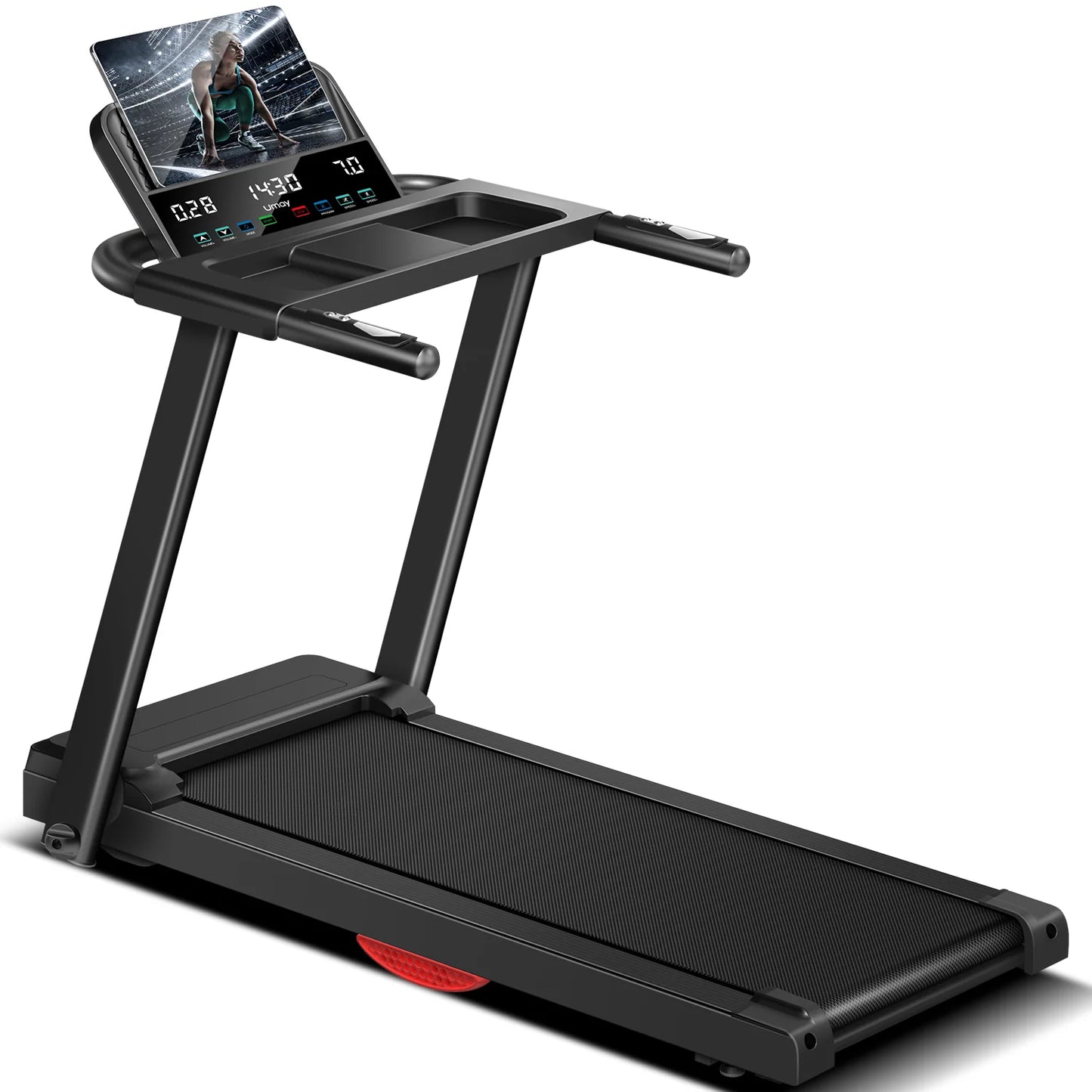 Driving Power 3HP Brushless Foldable Home Treadmill Quiet