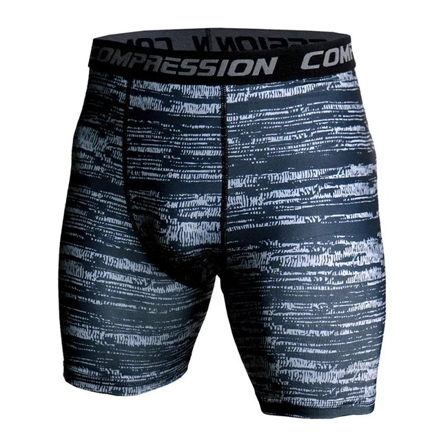 Men Camouflage 3D Print Compression Shorts For Gym Training