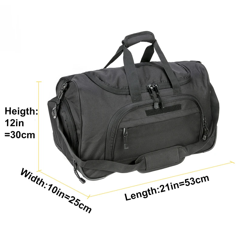 LQARMYCN Waterproof Gym Bag Military Duffle for Travel