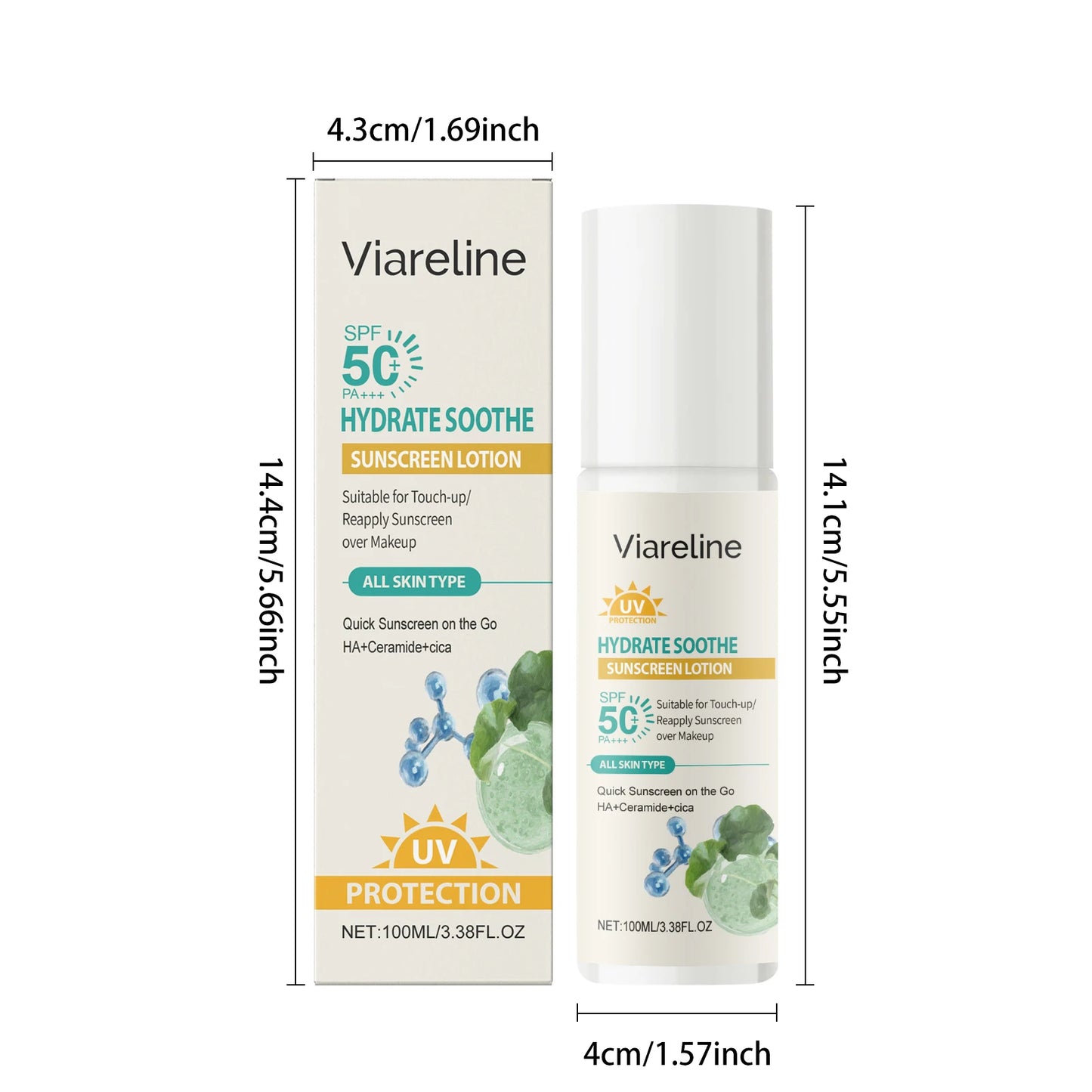 Viareline Hydrating Sunscreen Lotion Non Sticky Protective