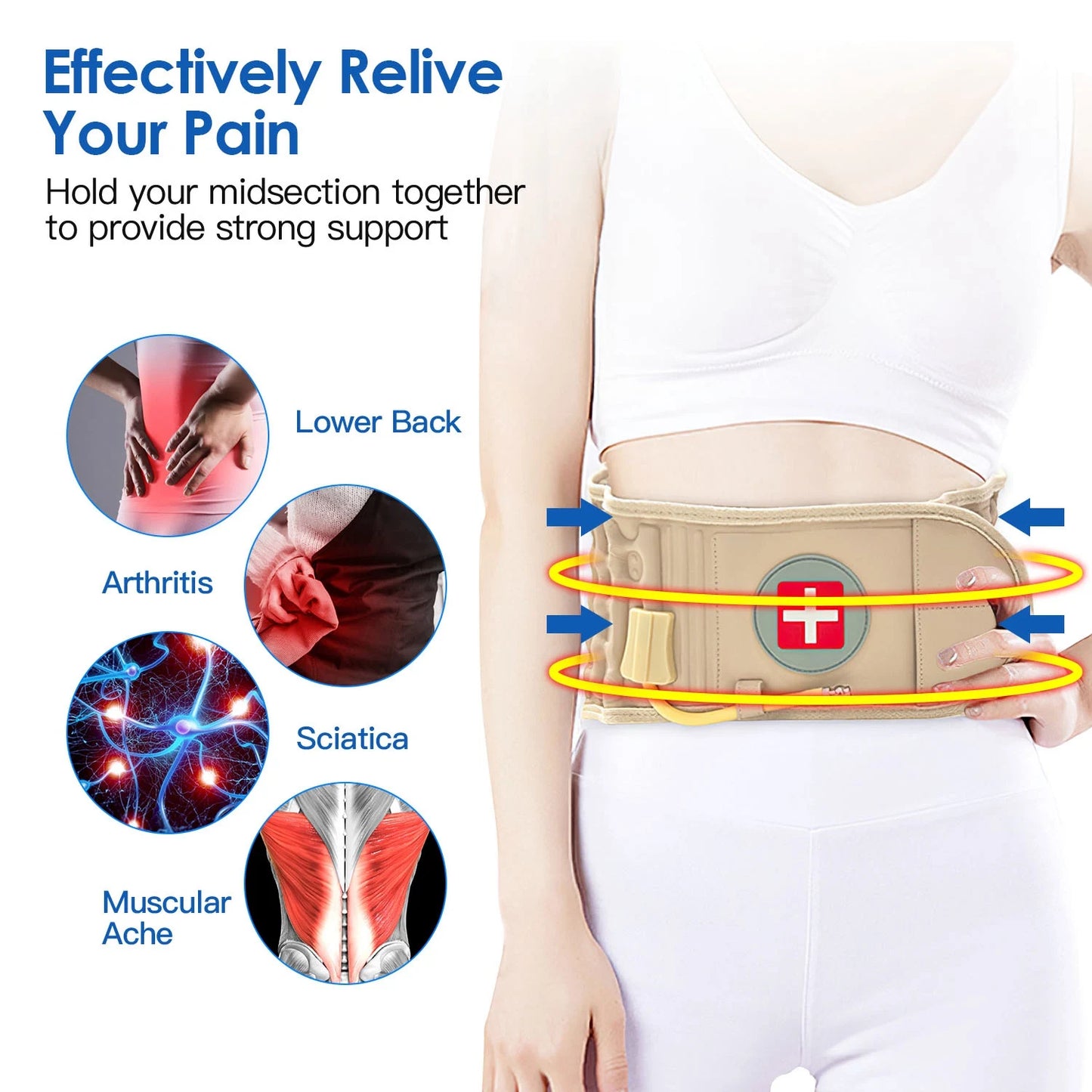 Semimesei Decompression Lumbar Belt Inflatable Massager