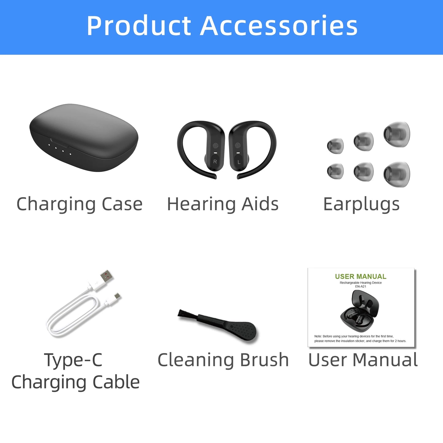 BTE Wireless Hearing Aids For Severe Hearing Loss Premium