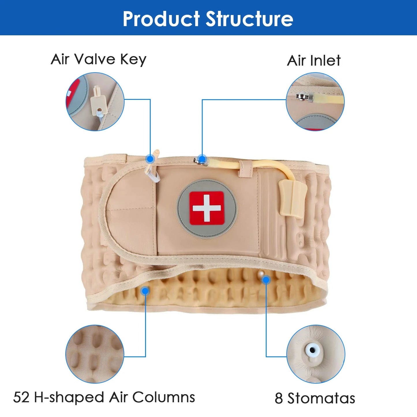 Semimesei Decompression Lumbar Belt Inflatable Massager