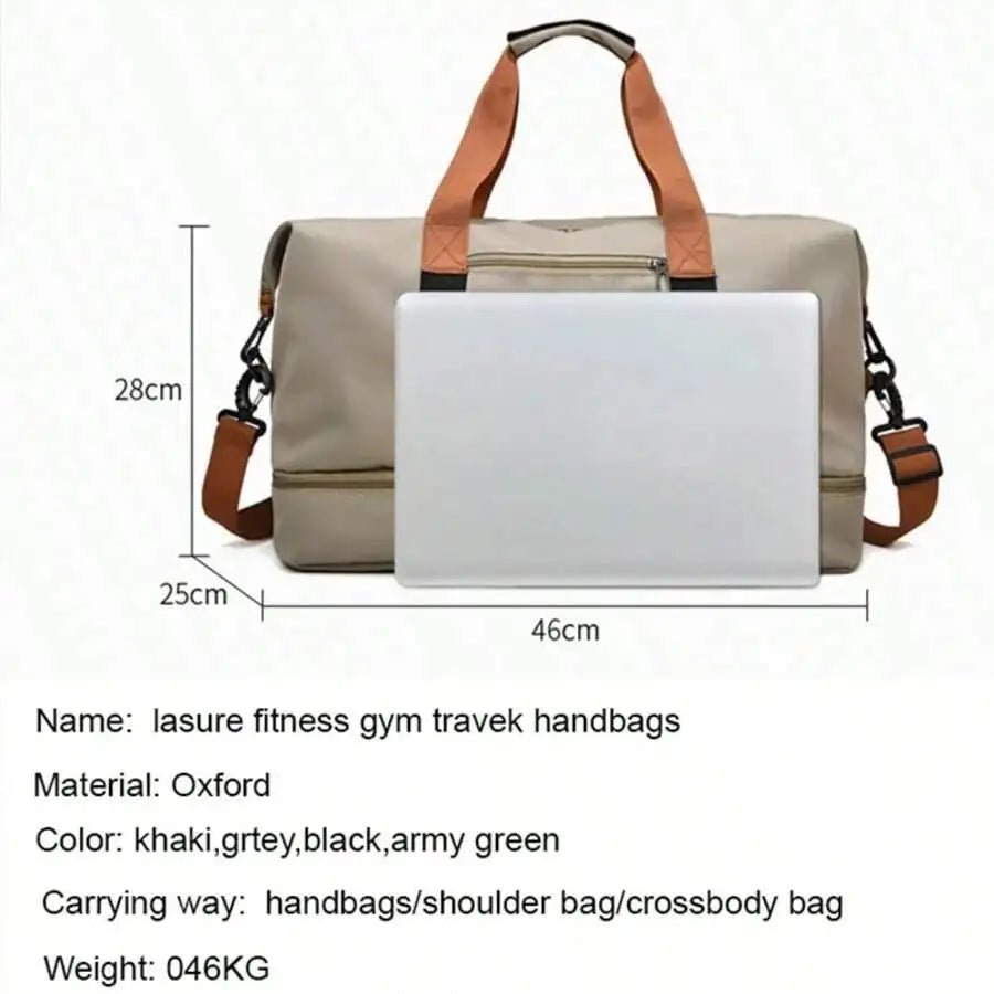 AEDGCN Travel Gym Bag Carry On Weekender Duffle With Strap