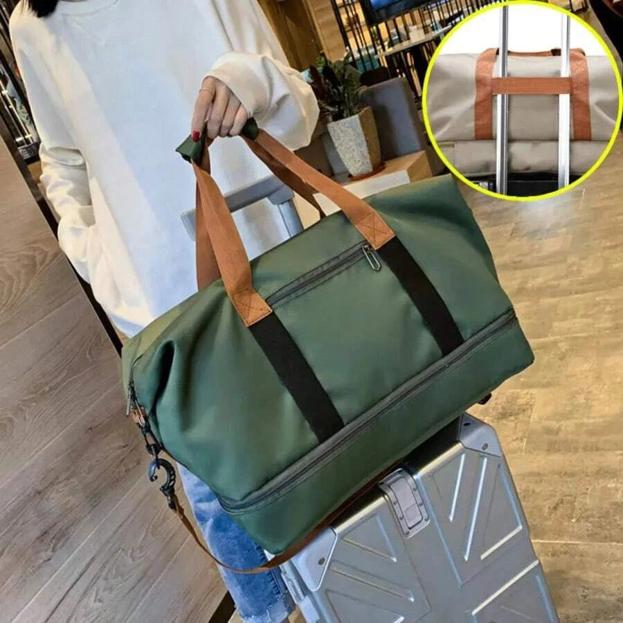 AEDGCN Travel Gym Bag Carry On Weekender Duffle With Strap