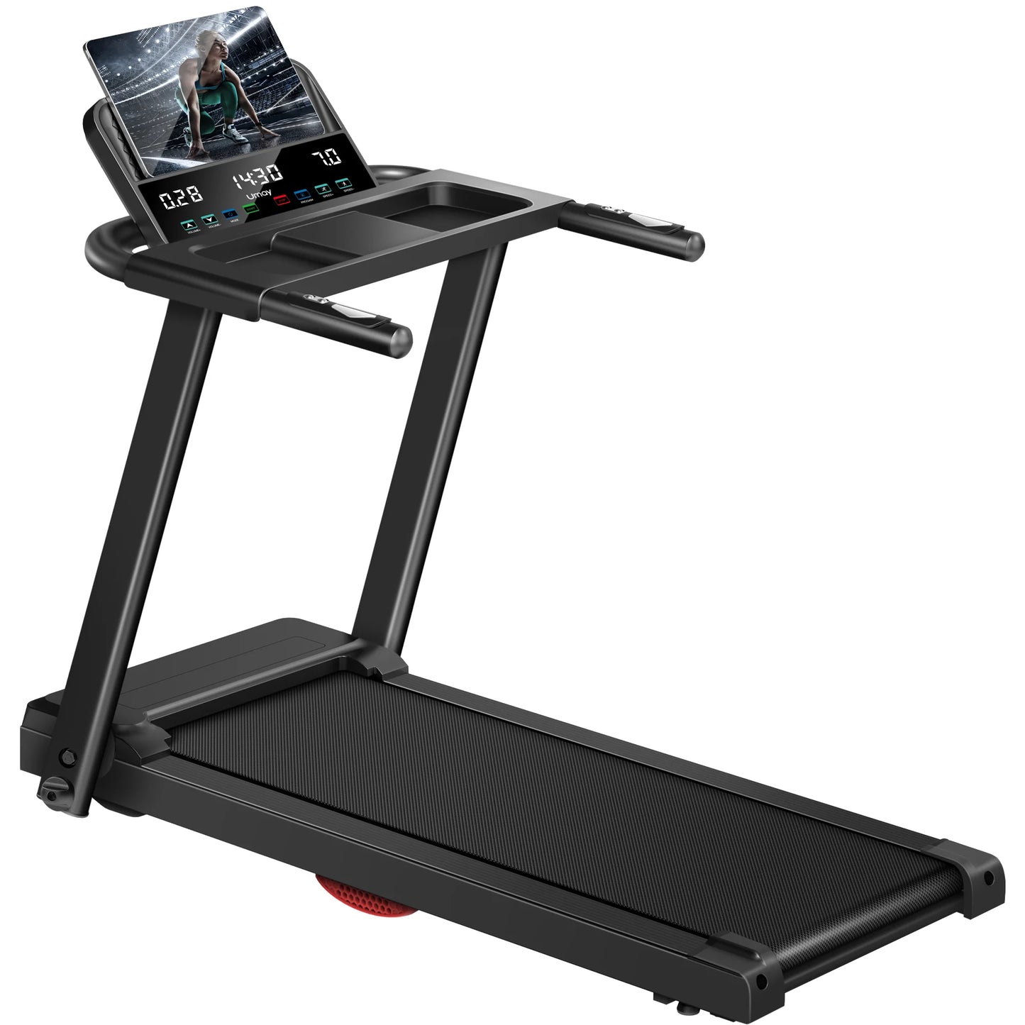 Driving Power 3HP Brushless Foldable Home Treadmill Quiet