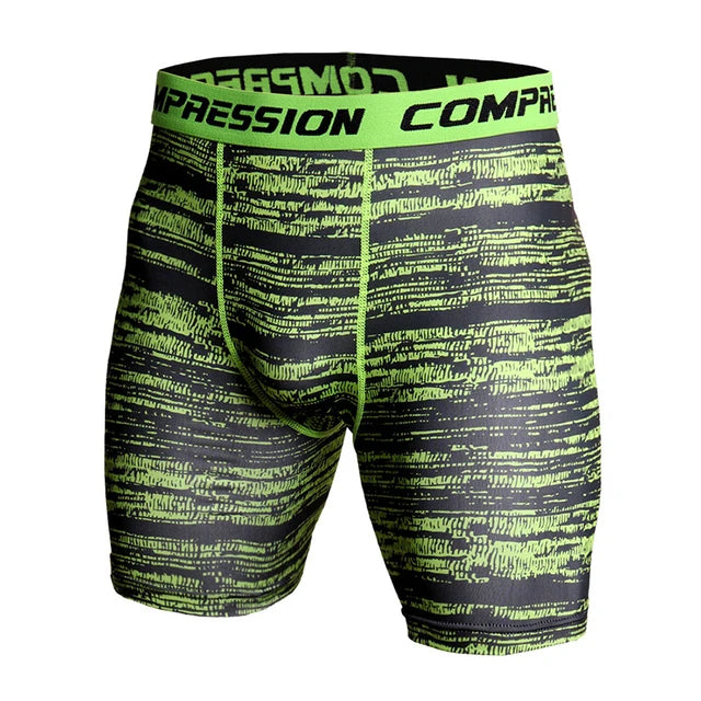 Men Camouflage 3D Print Compression Shorts For Gym Training