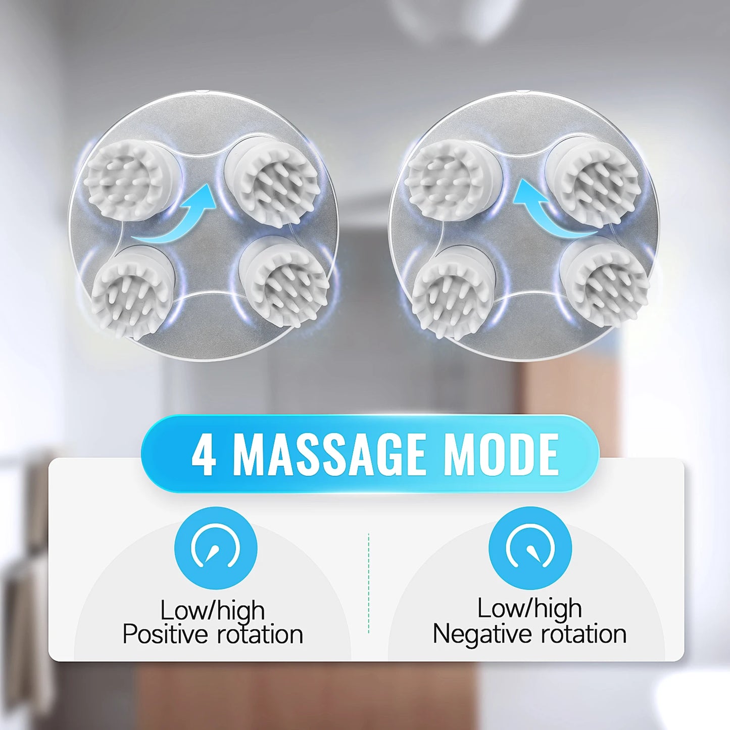Electric Scalp Massager with Kneading Nodes for Hair Growth