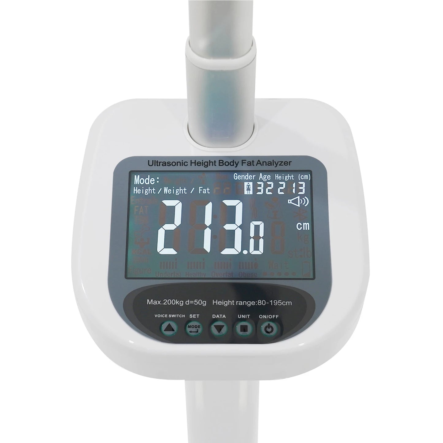 Ultrasonic Body Weight Scale With LCD Display BMI Body Fat
