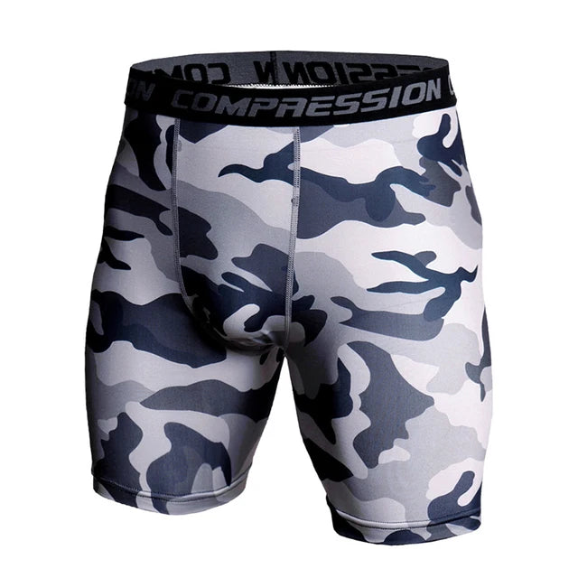 Men Camouflage 3D Print Compression Shorts For Gym Training