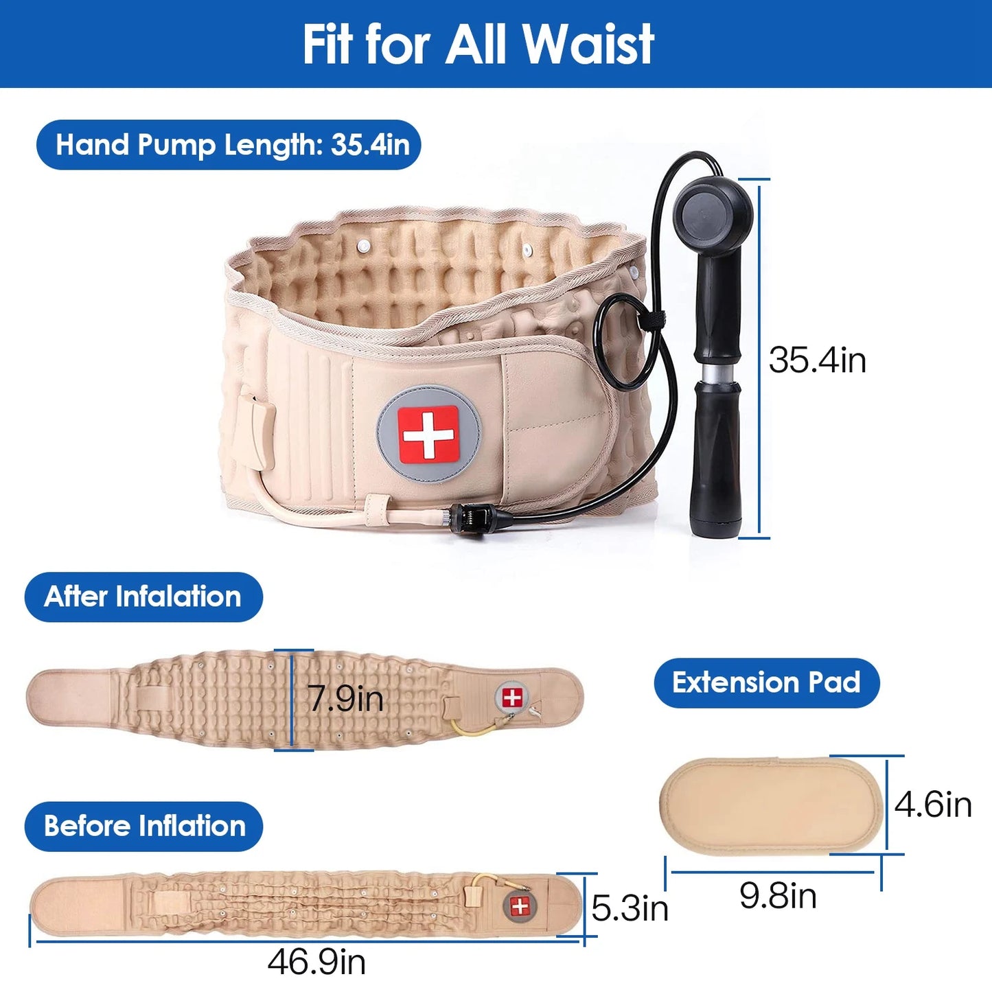 Semimesei Decompression Lumbar Belt Inflatable Massager