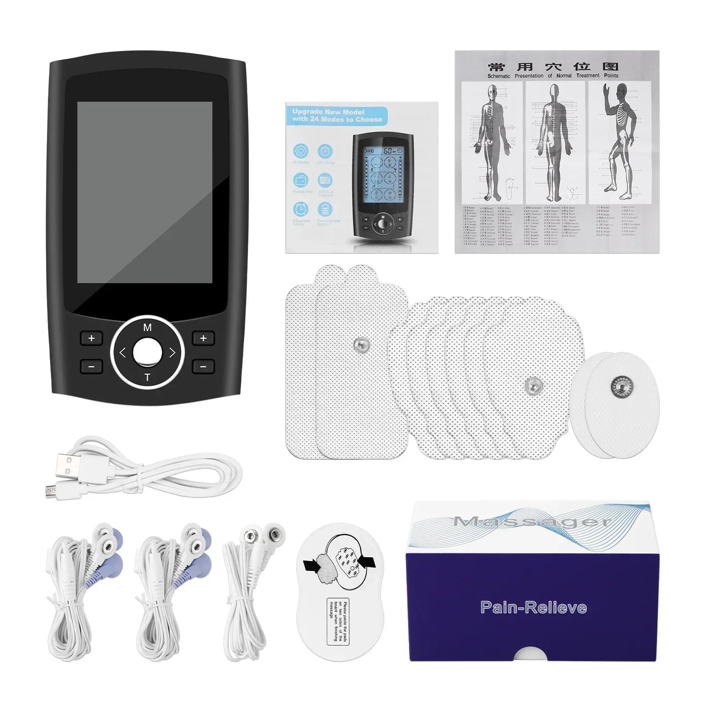 Electronic EMS Tens Unit Muscle Stimulator 36 Modes Massage