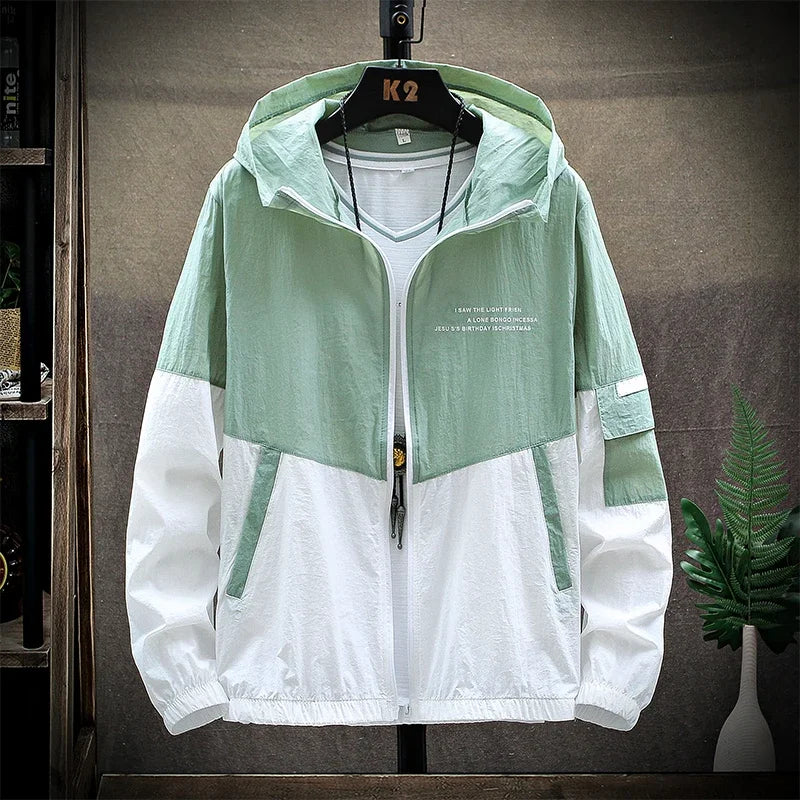 CN Hooded UV Sun Protection Windbreaker Jacket Men