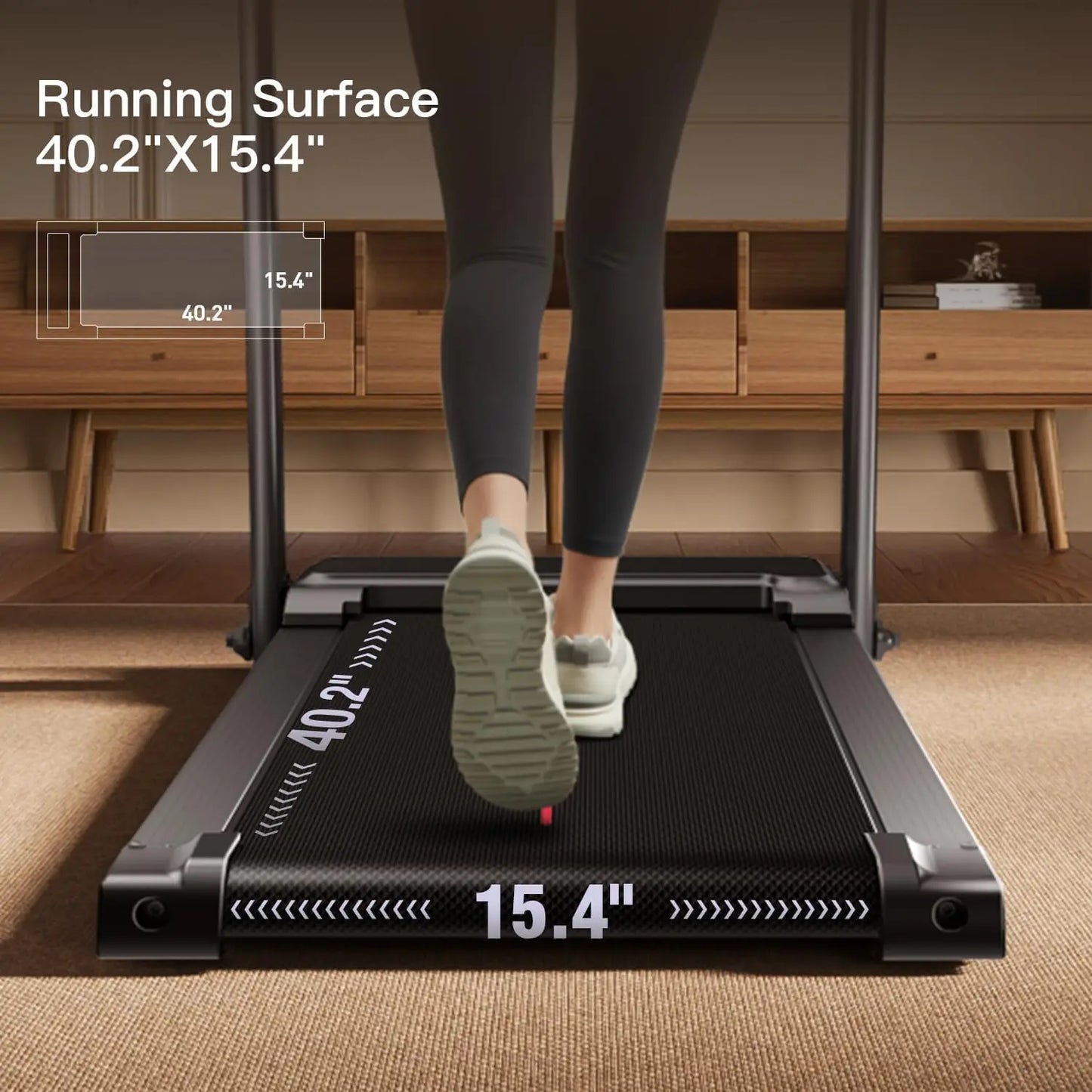 Driving Folding Treadmill With Pulse Sensors 2.5 HP