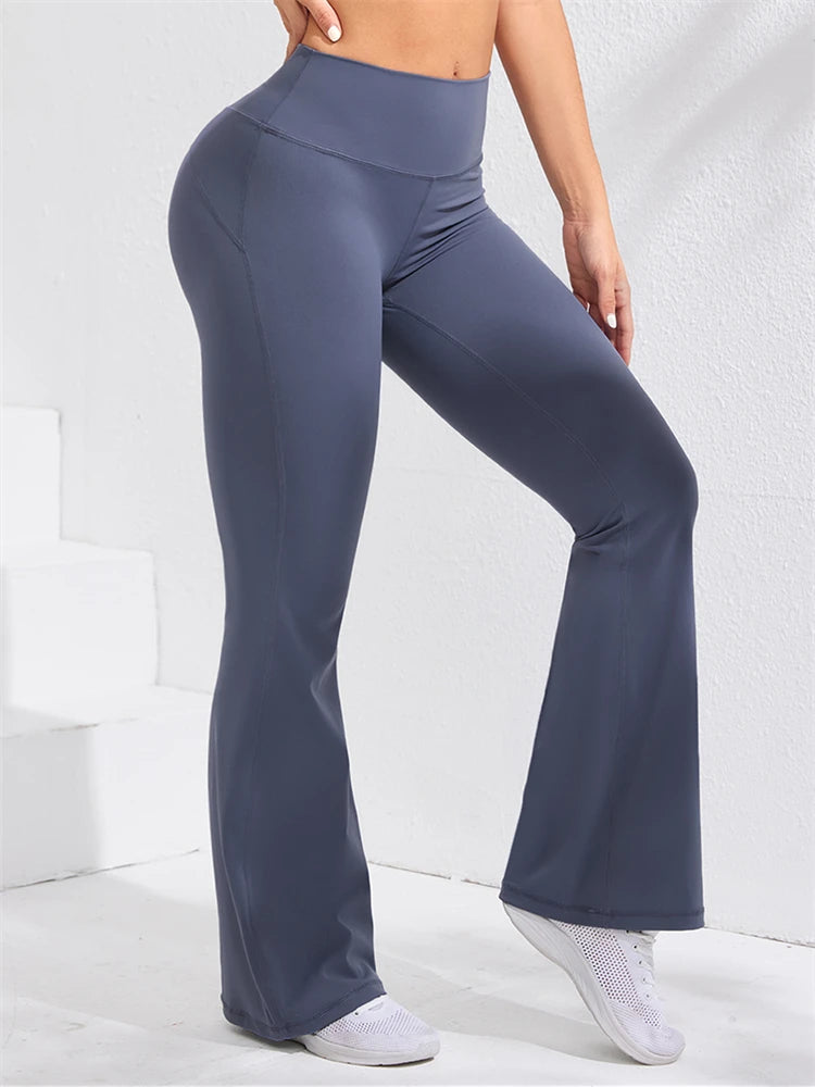 Flare Leggings Yoga Pants High Waist Wide Leg For Women
