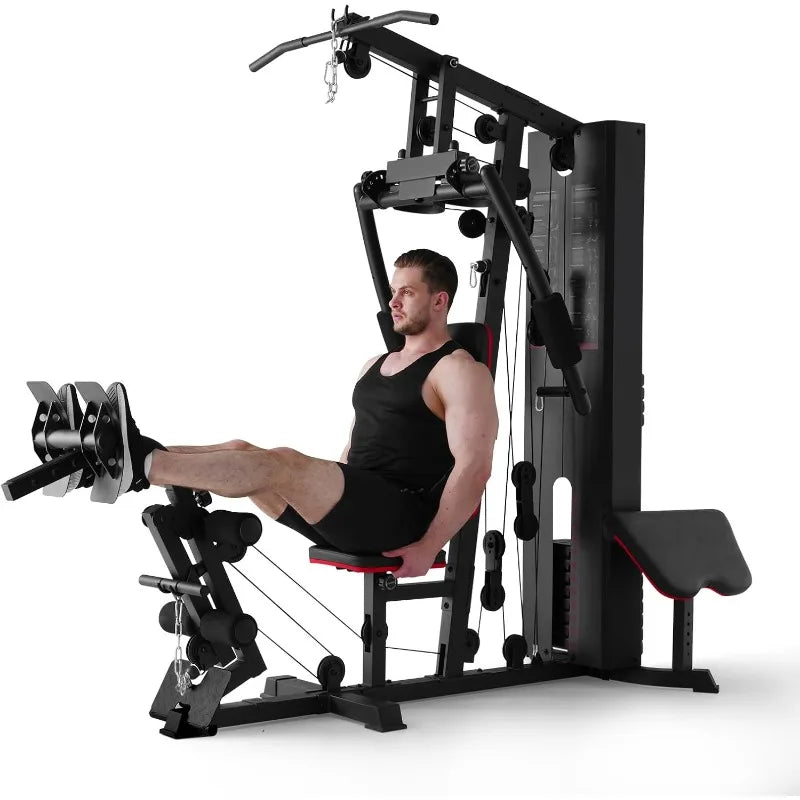 Mikolo Home Gym Station With 150Lbs Weight Stack Pro