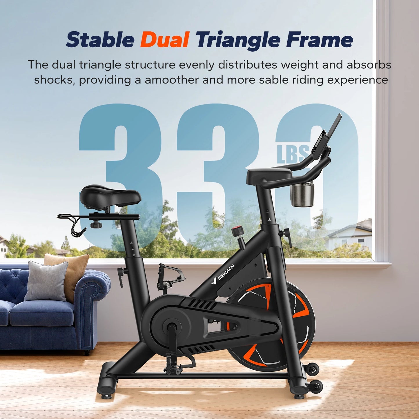 MERACH S36 Magnetic Indoor Cycling Bike With App Control