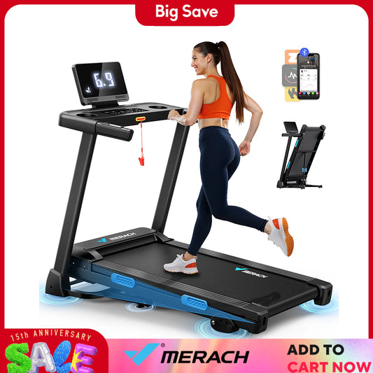 Merach Foldable Treadmill T12 Incline Quiet Multifunction