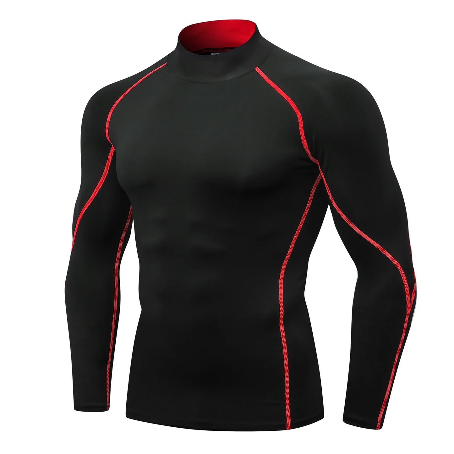 Mens Compression Long Sleeve Turtleneck Shirt Quick Dry