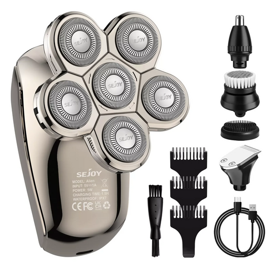 Sejoy Electric Shaver Five In One Beard Trimmer Wet Dry