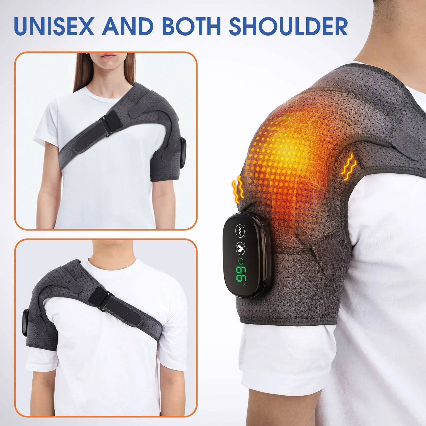 Hailicare Electric Heating Shoulder Massage Brace Belt
