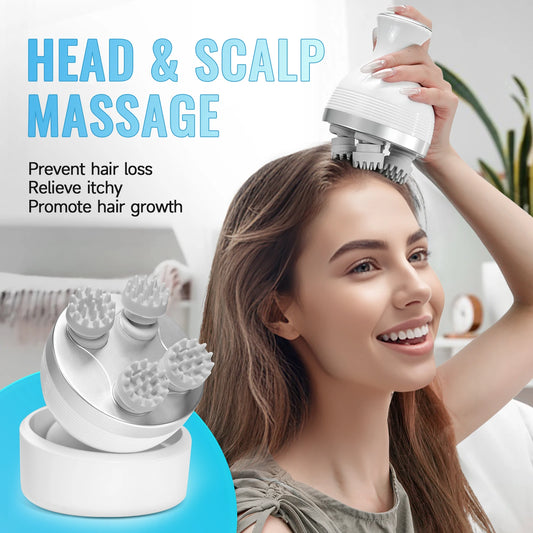 Electric Scalp Massager with Kneading Nodes for Hair Growth