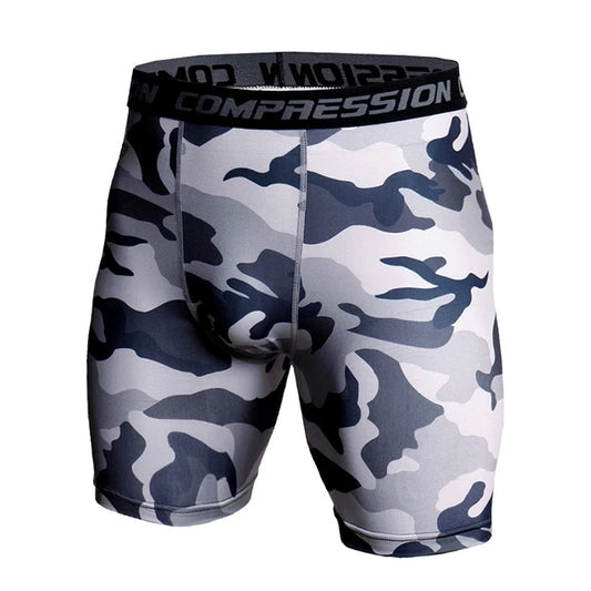 Men Camouflage 3D Print Compression Shorts For Gym Training