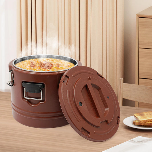 Brown Modern Stainless Steel Food Warmer Insulated Carrier