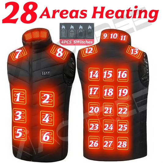 XIAOTREECN Heated Vest Jacket USB Electric Thermal Warmer for All
