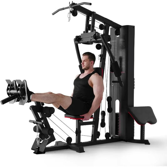 Mikolo Home Gym Station With 150Lbs Weight Stack Pro